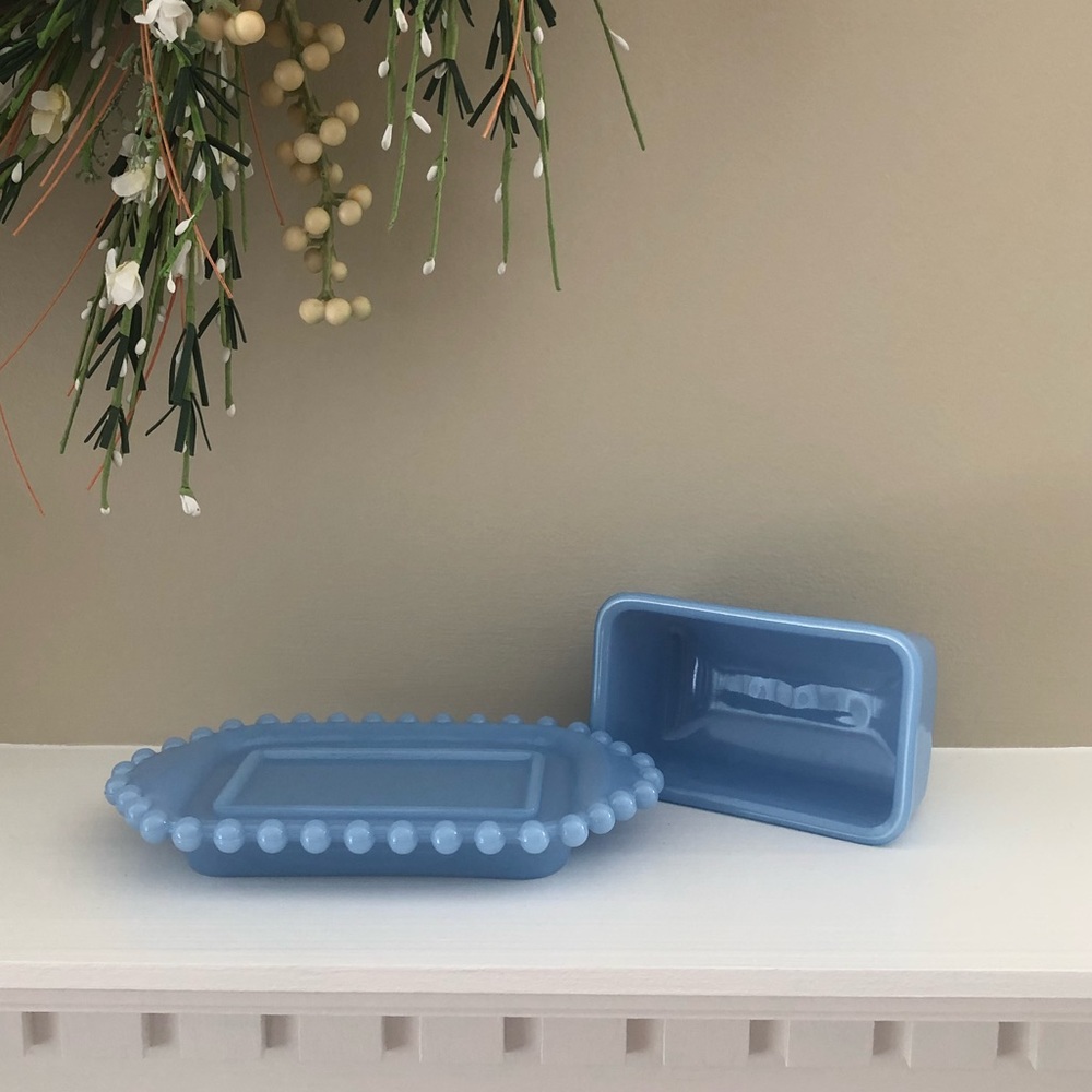 Relisted Gorgeous Blue Butter Dish - Picture 4 of 7